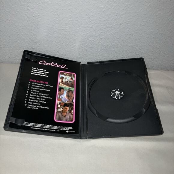 Dvd Case Only Cocktail 1988 Touchstone Pictures Tom Cruise Used Replacement Only - Picture 3 of 3